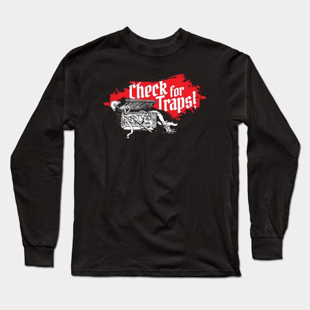 Check For Traps Long Sleeve T-Shirt by DnlDesigns